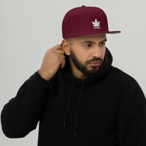 Snapback Hat - Burgundy maroon