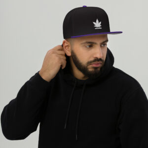 Snapback Hat - Purple / Black / Black