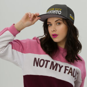 Snapback Hat - Black / Charcoal gray / Charcoal gray