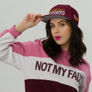 Snapback Hat - Burgundy maroon