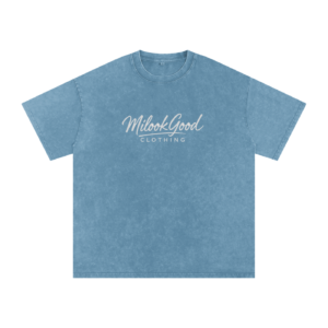 Acid Wash Oversize T-Shirt - Blue Jeans, 2XL