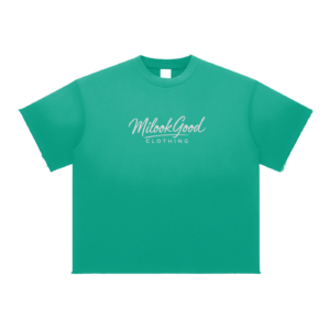 Sun Fade Raw Edge T-Shirt - Green, S