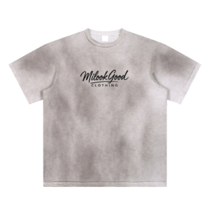 Sun Fade Hand-Painted T-Shirt - Light Gray, L