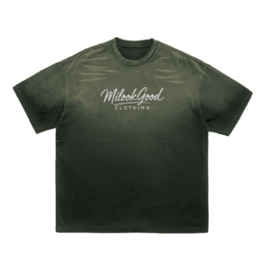 Vintage Washed Tiger Stripes Dyed Gradient T-Shirt - Black, XL