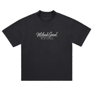 Heavyweight Knitted Round Neck T-Shirt - Black, S