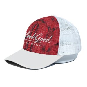 Unisex Trucker Hat With White Half-mesh
