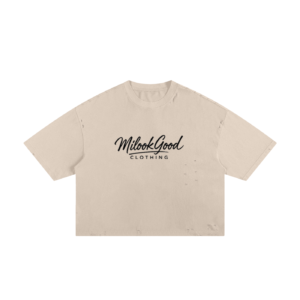 Classic Frayed Boxy Tee - Apricot, 2XL