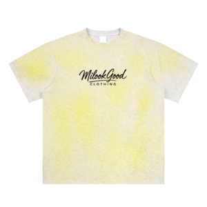 Sun Fade Hand-Painted T-Shirt - Yellow, XL