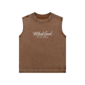 Snow Washed Kids' Tank Top - Coffee, M