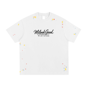 Paint Splatter T-Shirt - White, L