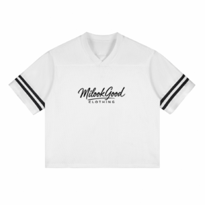 Taped Mesh T-Shirt - White, M