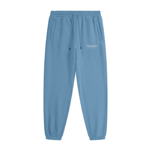 Streetwear Unisex Fleece Joggers - Medium Blue, XL