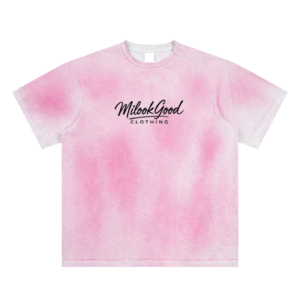Sun Fade Hand-Painted T-Shirt - Pink, M