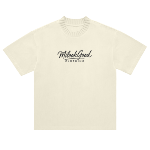 Heavyweight Knitted Round Neck T-Shirt - Apricot, L