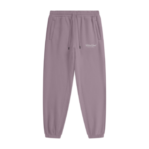 Streetwear Unisex Fleece Joggers - Ash Purple, S
