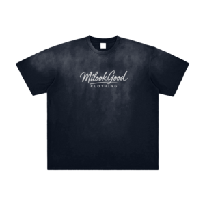 Vintage Washed Frayed T-Shirt - Blue Gray, S