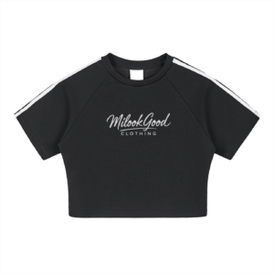 Women's Taped Cooling Performance Crop Top - Black, S
