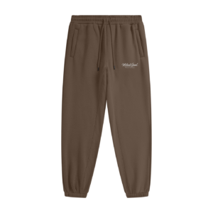 Streetwear Unisex Fleece Joggers - Dark Brown, XL