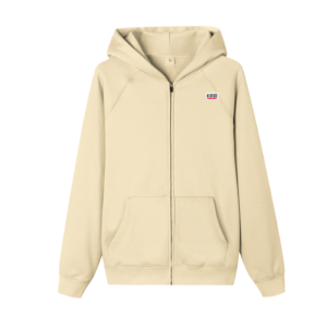 Essential Zip-up Fleece Hoodie - Apricot, M