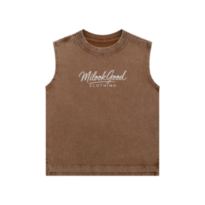 Snow Washed Kids' Tank Top - Coffee, M