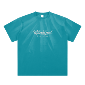 Hand-Scrunched Sunfade T-Shirt - Peacock Blue, S