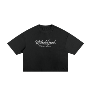 Classic Frayed Boxy Tee - Black, XL