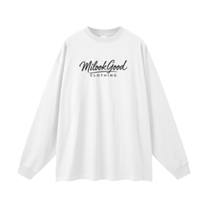 Streetwear Unisex Cotton Long Sleeve Tee - White, S