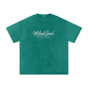 Acid Wash Oversize T-Shirt - Dark Green, S