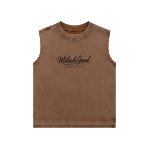 Snow Washed Kids' Tank Top - Coffee, M