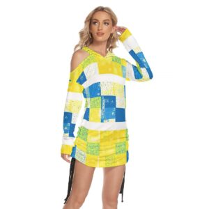 Women's One-shoulder Dress With Waist Shirring