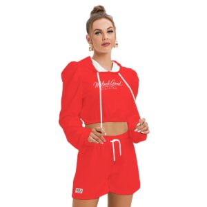 Women's Mirco Fleece Hoodie And Shorts Set