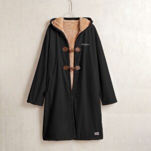 Men's Horn Button Long Fleece Windbreaker