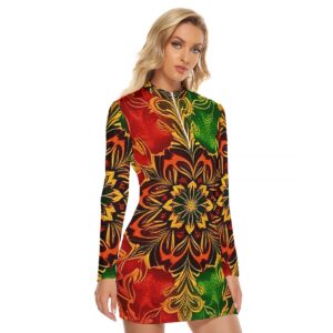 Women's Zip Front Tight Dress
