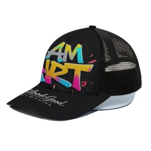Trucker Hat With Black Half-mesh