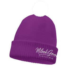 Knitted Hat With Pom-Pom