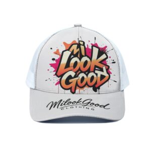 Trucker Hat With White Half-mesh