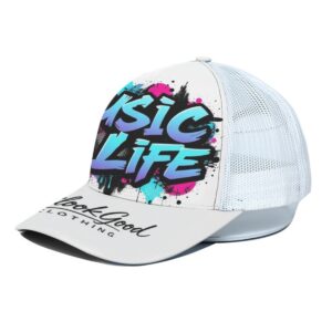 Trucker Hat With White Half-mesh