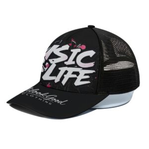 Trucker Hat With Black Half-mesh