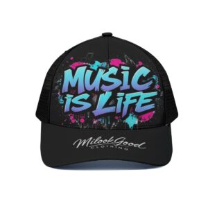 Trucker Hat With Black Half-mesh