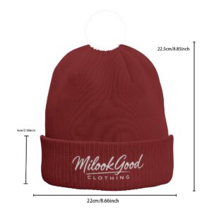 Knitted Hat With Pom-Pom