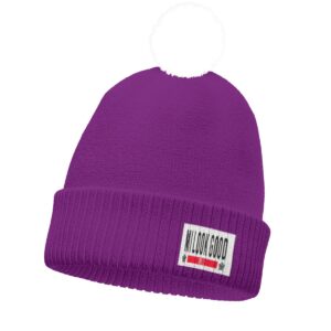 Knitted Hat With Pom-Pom