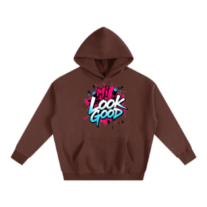 Unisex Oversize Fleeced Hoodie - Coffee, 2XL