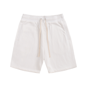 Unisex Essential Cotton Shorts - White, S