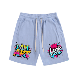 Unisex Essential Cotton Shorts - Sky Blue, M