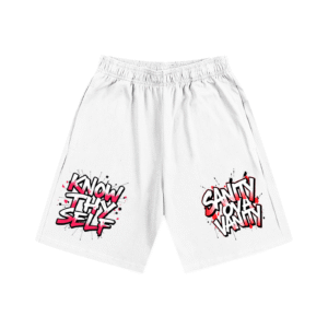 Unisex Essential Heavyweight Cotton Shorts - White, L