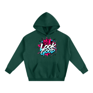 Unisex Oversize Fleeced Hoodie - Eden Green, L