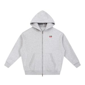 Essential Fleece Boxy Hoodie - Flower Gray, 2XL