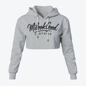 Women's Cropped Hoodie - Platinum Gray, 3XL