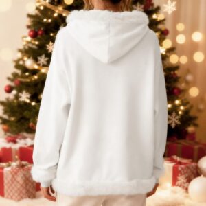 Women's Fleece Hoodie With Decorative Trim