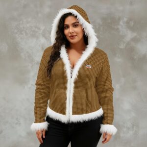 Women's Faux Fur Trim Hooded Jacket | Velvet